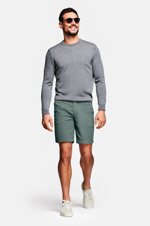 mid green organic cotton men's shorts with a zip pocket | MR MARVIS