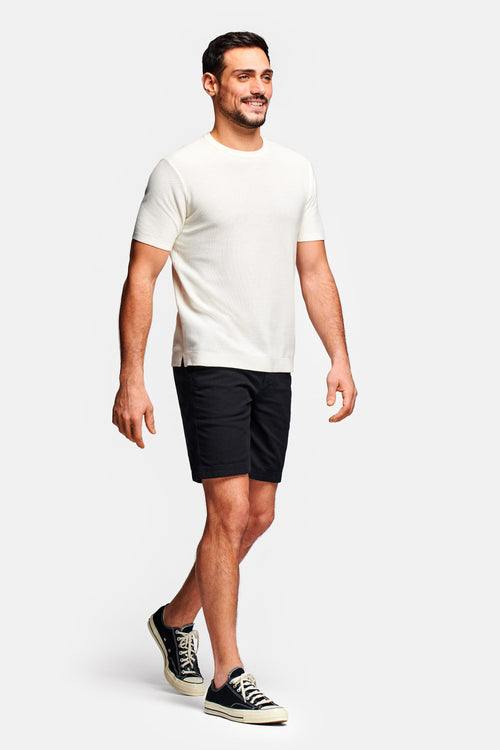 black organic cotton men's shorts with a zip pocket | MR MARVIS