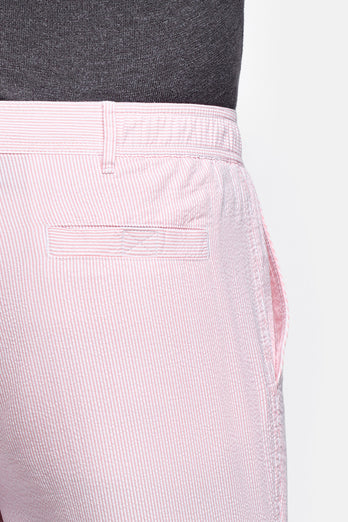 Dinghies * The Short Seersuckers light pink and white striped lightweight men's shorts | MR MARVIS