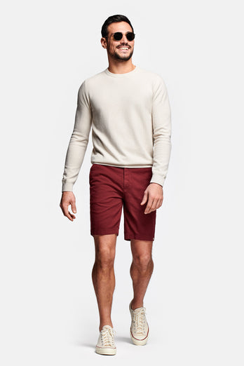 Rileys * The Piqués burgundy organic cotton men's shorts with a zip pocket | MR MARVIS