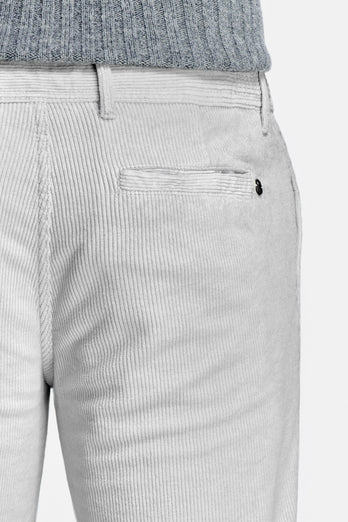 Gullwings * The Cords light grey ribbed corduroy fabric men's trousers | MR MARVIS
