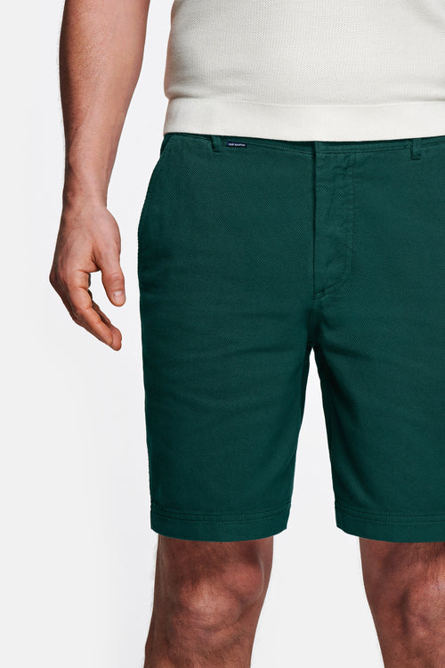 classic green organic cotton men's shorts with a zip pocket | MR MARVIS