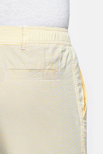 Cruisers * The Short Seersuckers light yellow and white striped lightweight men's shorts | MR MARVIS