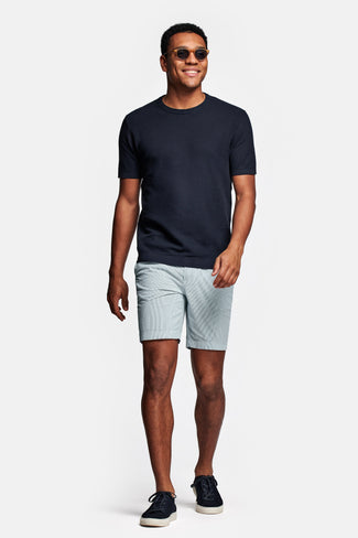 Trawlers * The Short Seersuckers green and white striped lightweight men's shorts | MR MARVIS