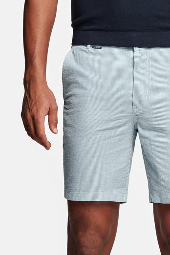 Trawlers * The Short Seersuckers green and white striped lightweight men's shorts | MR MARVIS