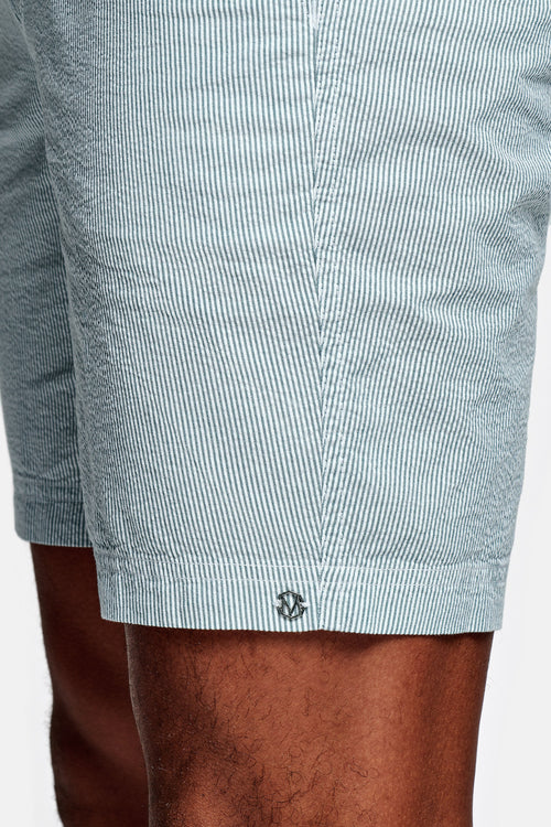 green and white striped lightweight men's shorts | MR MARVIS