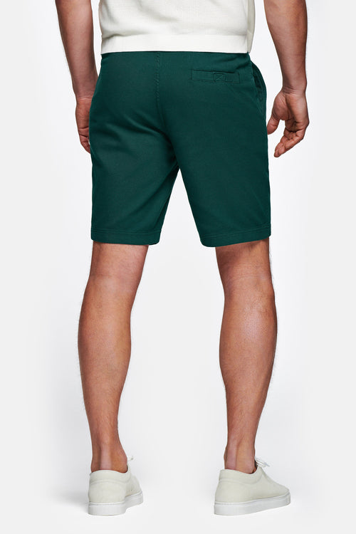 classic green organic cotton men's shorts with a zip pocket | MR MARVIS