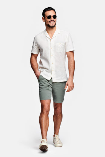 Defenders * The Originals green stretch cotton men's shorts with a zip pocket | MR MARVIS