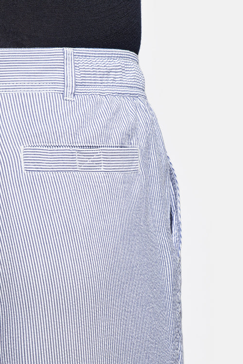 dark blue and white striped lightweight men's shorts | MR MARVIS