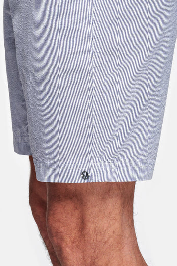Catamarans * The Short Seersuckers dark blue and white striped lightweight men's shorts | MR MARVIS