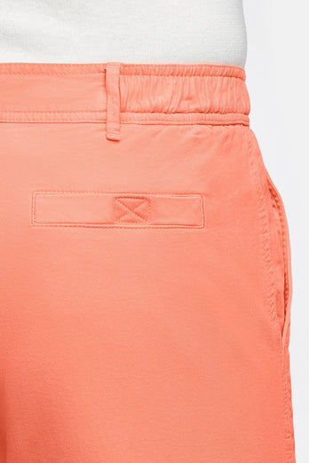 Sunsets * The Originals bright coral stretch cotton men's shorts with a zip pocket | MR MARVIS