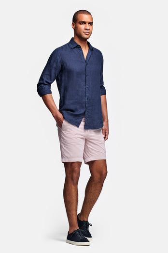 Decks * The Short Seersuckers brick red and white striped lightweight men's shorts | MR MARVIS