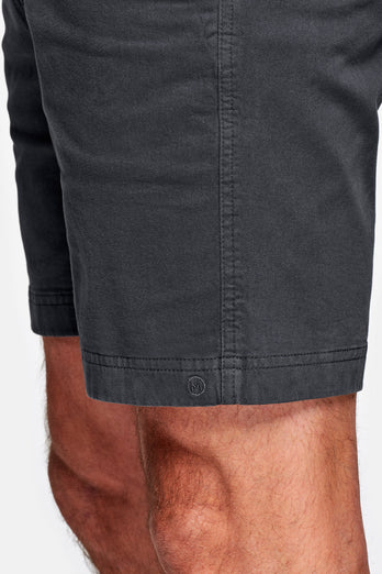 Storms * The Originals dark grey stretch cotton men's shorts with a zip pocket | MR MARVIS