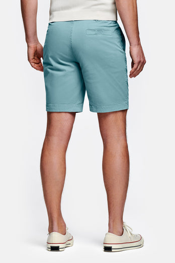 Astons * The Originals blue green stretch cotton men's shorts with a zip pocket | MR MARVIS