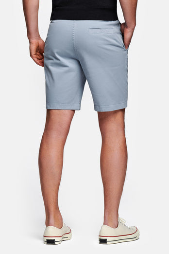 Antarctics * The Originals grey blue stretch cotton men's shorts with a zip pocket | MR MARVIS