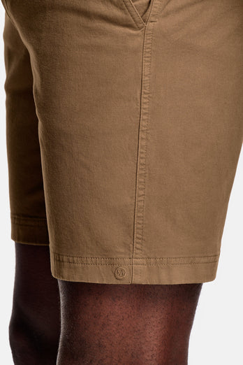 Jones * The Originals brown stretch cotton men's shorts with a zip pocket | MR MARVIS
