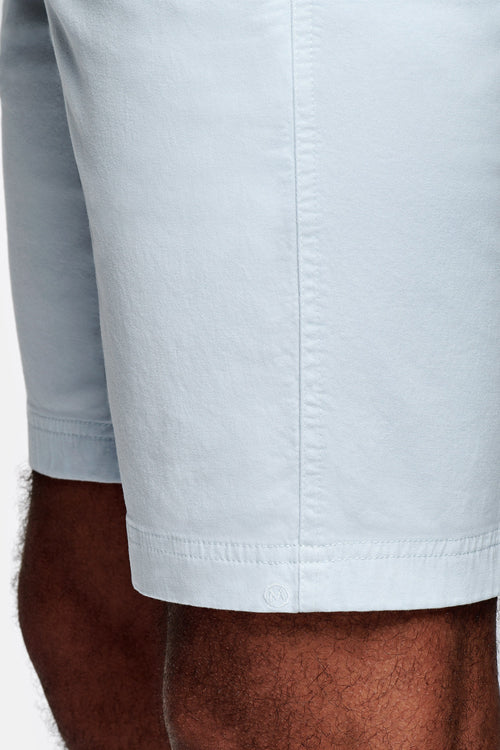 light blue stretch cotton men's shorts with a zip pocket | MR MARVIS