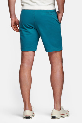 Petrols * The Originals petrol blue stretch cotton men's shorts with a zip pocket | MR MARVIS