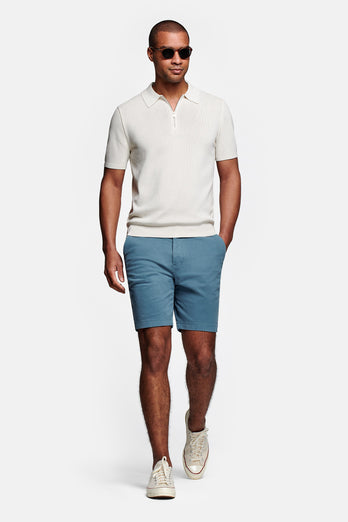 Mavericks * The Originals blue stretch cotton men's shorts with a zip pocket | MR MARVIS