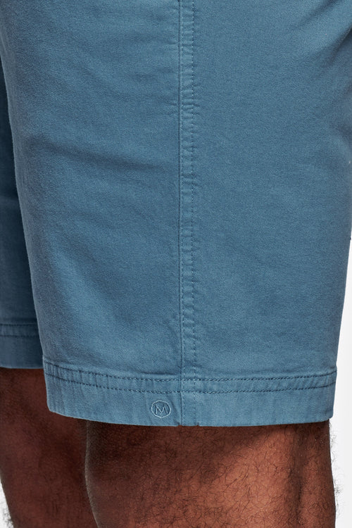 blue stretch cotton men's shorts with a zip pocket | MR MARVIS