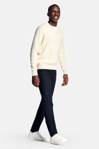 Deeps * The Flannels black blue warm flannel men's trousers | MR MARVIS