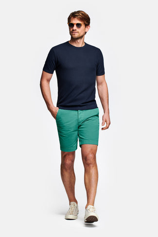 Lawns * The Originals green stretch cotton men's shorts with a zip pocket | MR MARVIS