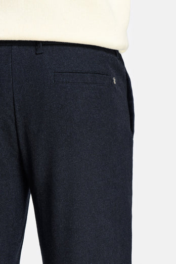 Deeps * The Flannels black blue warm flannel men's trousers | MR MARVIS