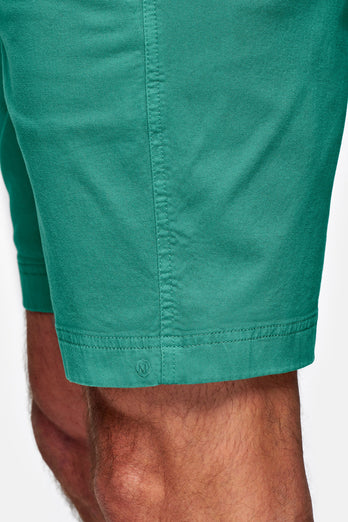 Lawns * The Originals green stretch cotton men's shorts with a zip pocket | MR MARVIS