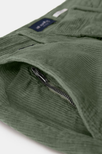 Defenders * The Cords green ribbed corduroy fabric men's trousers | MR MARVIS