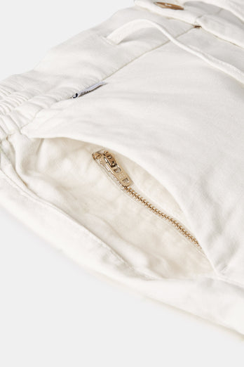 Coconuts * The Short Linens off white men's linen shorts with a zip pocket | MR MARVIS