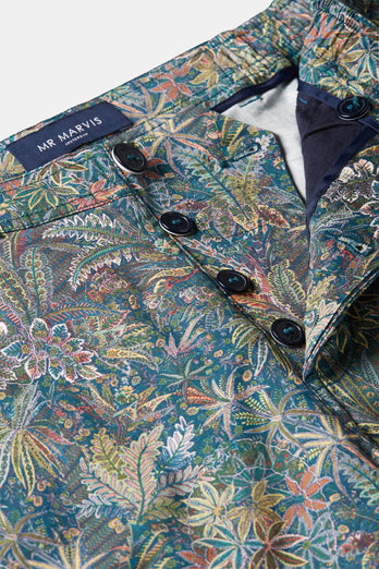 Botanists * The Print Originals floral print stretch cotton men's shorts with a zip pocket | MR MARVIS