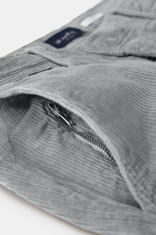 grey ribbed corduroy fabric men's trousers | MR MARVIS