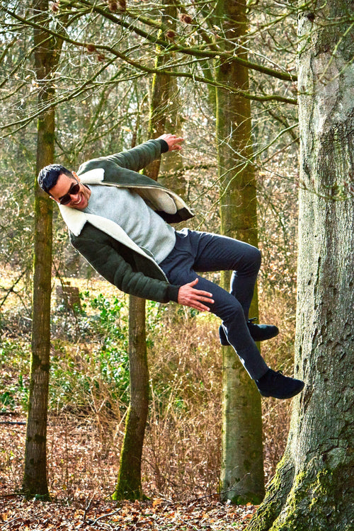 dark grey warm flannel men's trousers | MR MARVIS