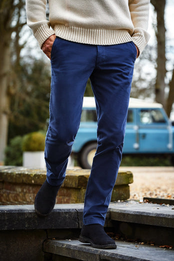 Midnights * The Coolerdays dark blue heavy stretch cotton men's trousers | MR MARVIS