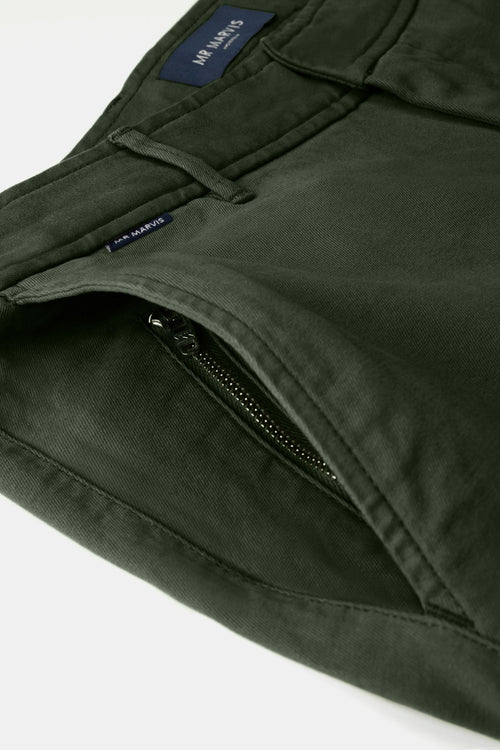 dark green heavy stretch cotton men's trousers | MR MARVIS