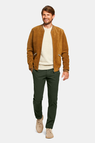 Fairways * The Coolerdays dark green heavy stretch cotton men's trousers | MR MARVIS