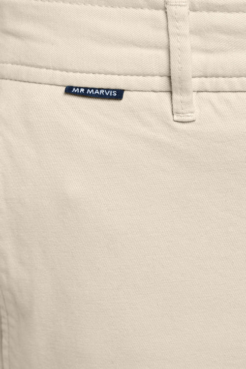 beige heavy stretch cotton men's trousers | MR MARVIS