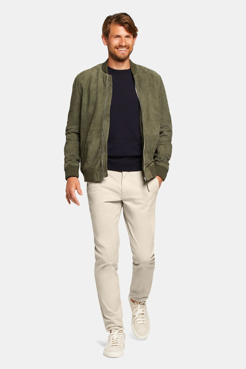 beige heavy stretch cotton men's trousers | MR MARVIS