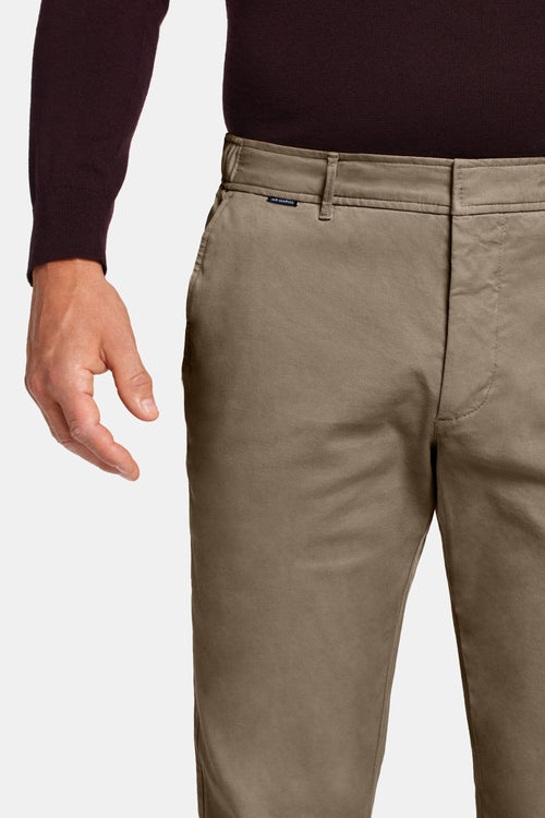 brown heavy stretch cotton men's trousers | MR MARVIS