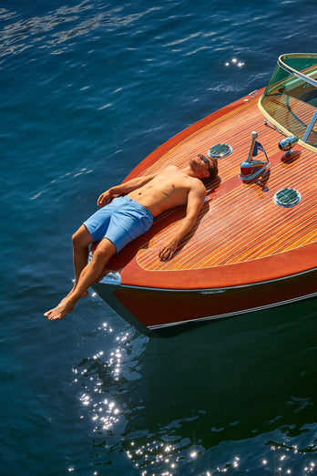 Boulevards * The Short Easies mid blue soft and stretchy men's shorts | MR MARVIS