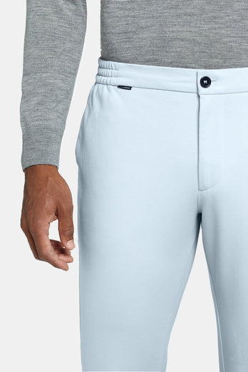 Avenues * The Easies light blue stretch knitted men's trousers | MR MARVIS