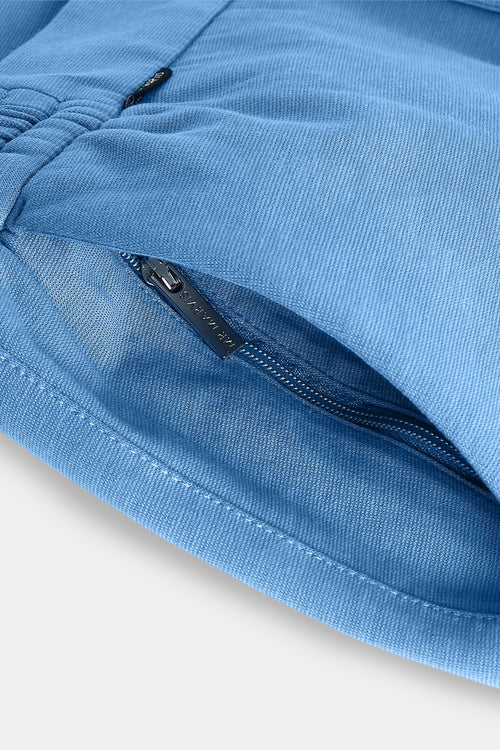 mid blue stretch knitted men's trousers | MR MARVIS