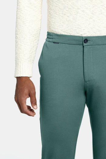 Felsons * The Easies mid green stretch knitted men's trousers | MR MARVIS