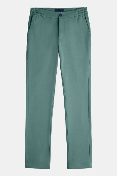 mid green stretch knitted men's trousers | MR MARVIS
