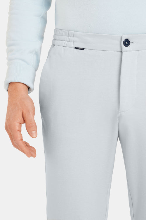 light grey stretch knitted men's trousers | MR MARVIS