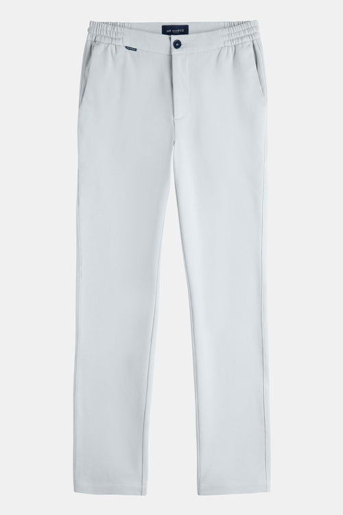 light grey stretch knitted men's trousers | MR MARVIS