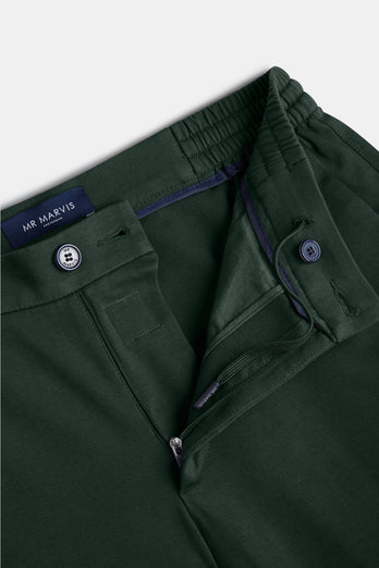 Lakes * The Easies dark green stretch knitted men's trousers | MR MARVIS