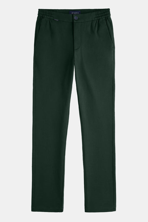 dark green stretch knitted men's trousers | MR MARVIS