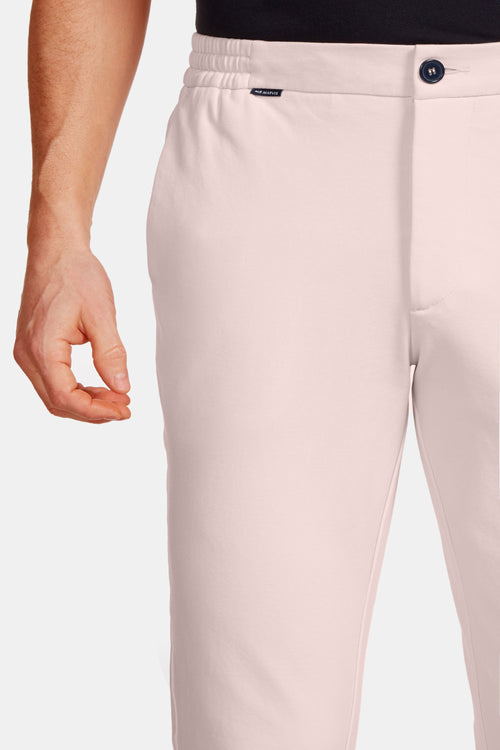 light pink stretch knitted men's trousers | MR MARVIS