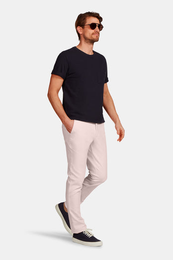Milkshakes * The Easies light pink stretch knitted men's trousers | MR MARVIS
